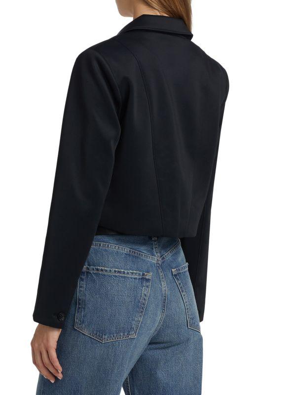 Hudson Cropped Single-Button Blazer