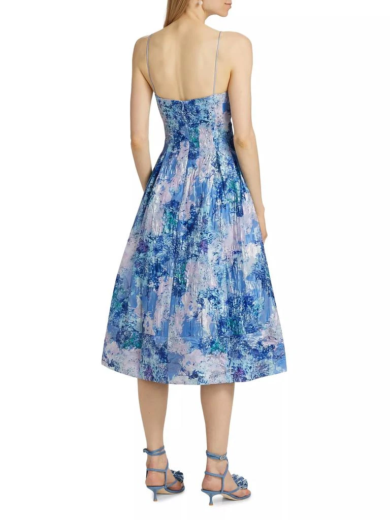 Monique Lhuillier Sage Jacquard Midi-Dress 5