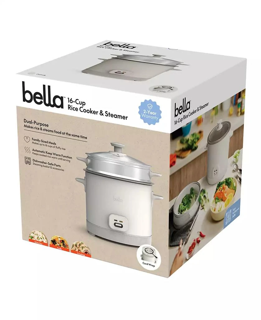 Bella 16-Cup Rice Cooker with Steamer 6