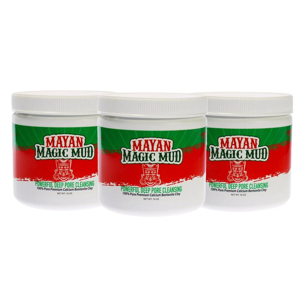 Mayan Magic Mud Powerful Deep Pore Cleansing Clay by  for Unisex - 16 oz Cleanser - Pack of 3