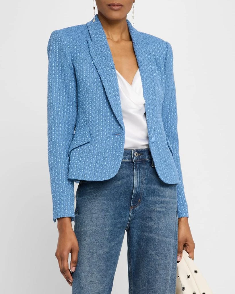 L'Agence Jennah Single-Breasted Tweed Blazer 4