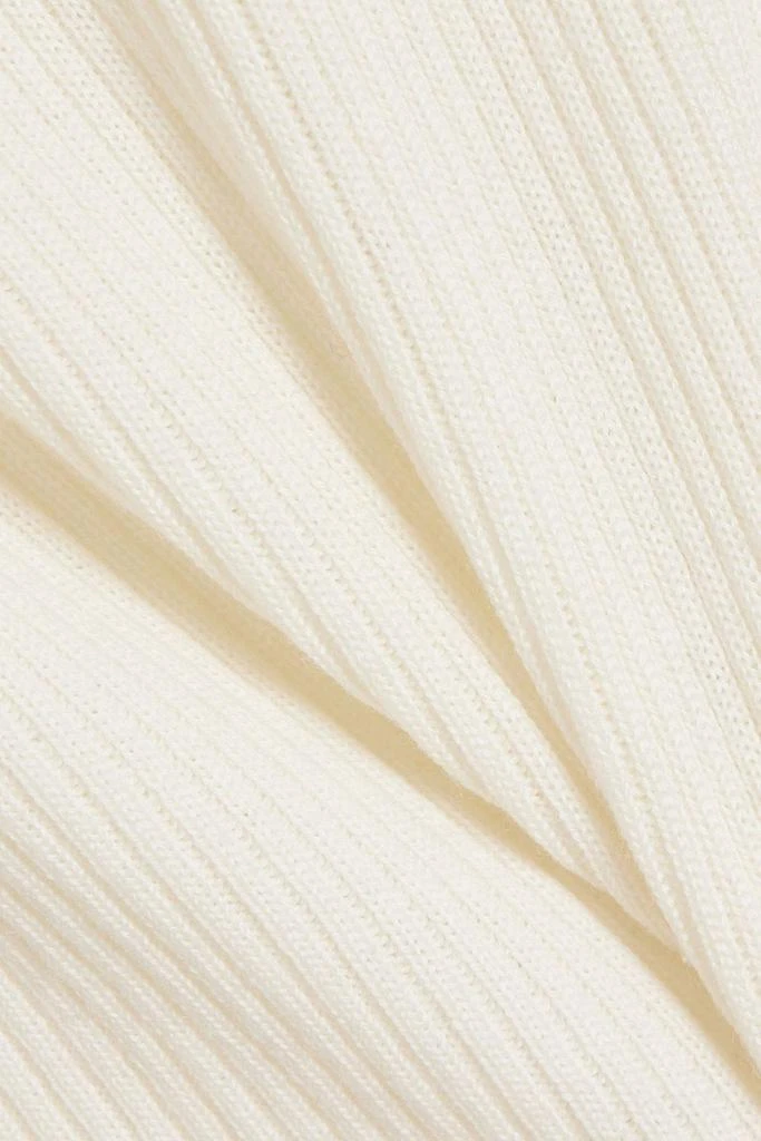 Rick Owens Cold-shoulder ribbed wool sweater 4