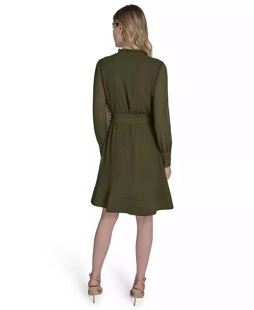 Eliza J Petite Pleated Chiffon V-Neck Dress 4