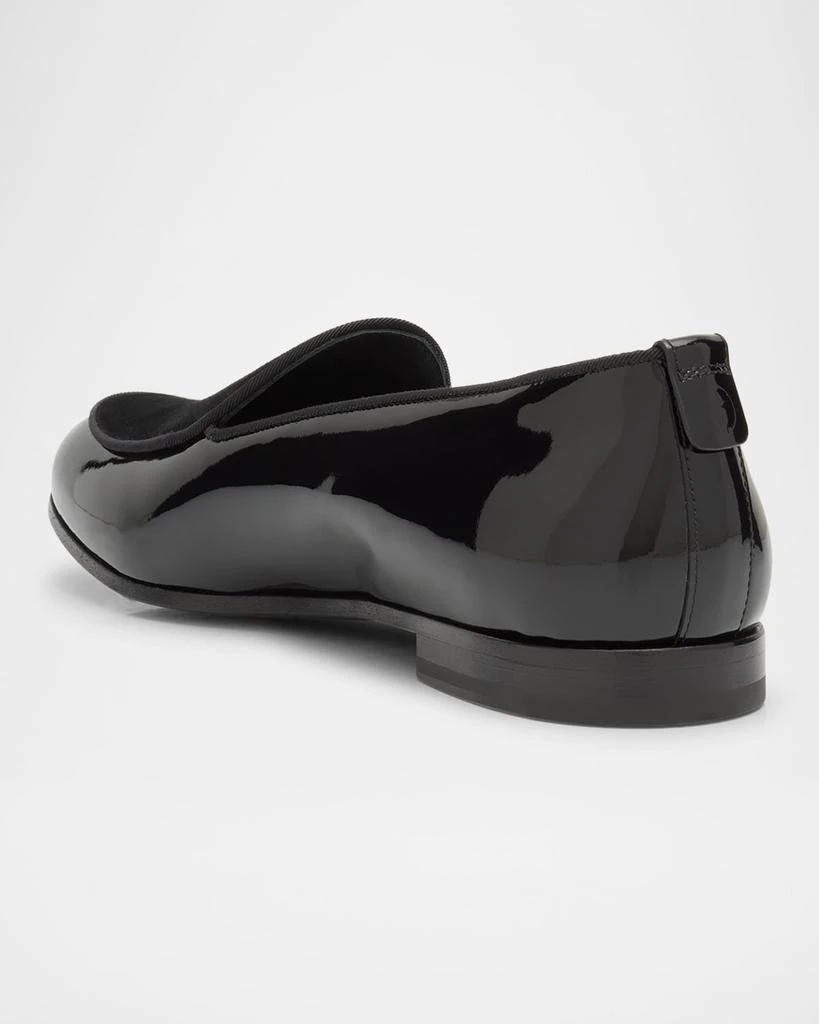 Giorgio Armani Men's Leather and Velvet Loafers 3