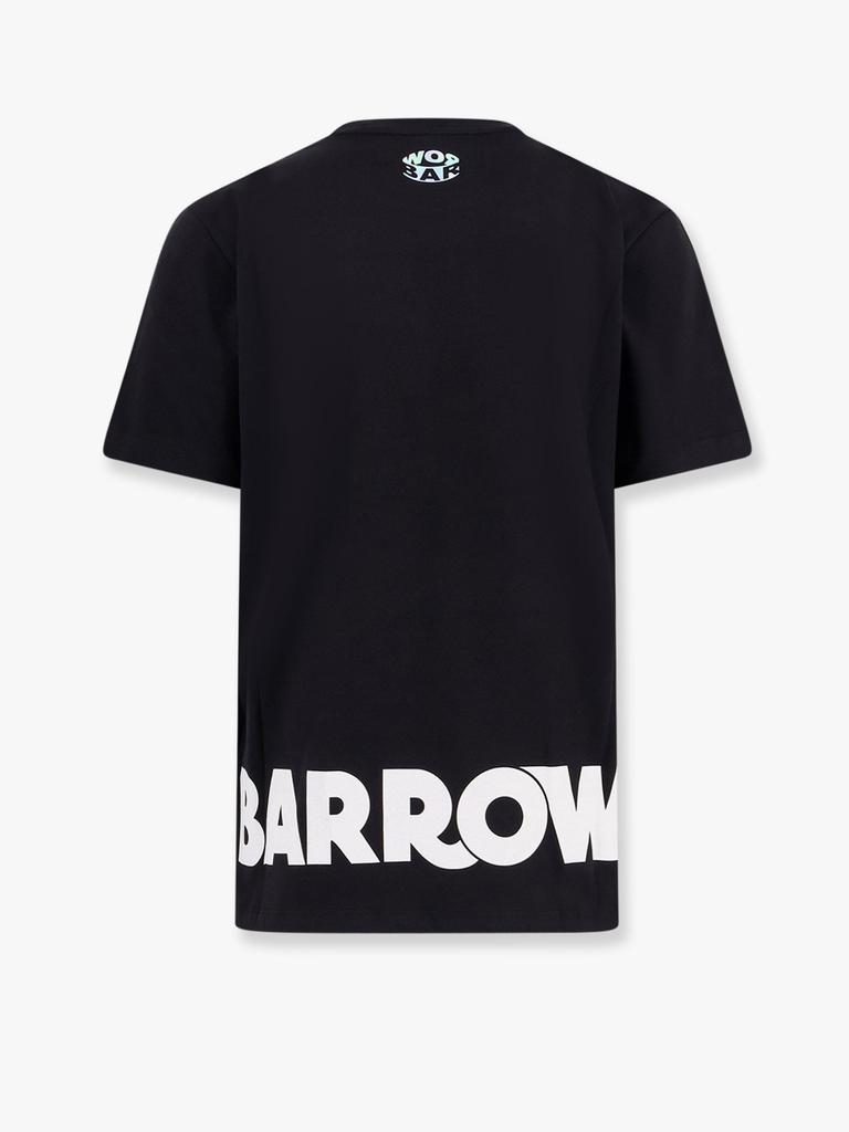 BARROW Cotton t-shirt with frontal and back logo print