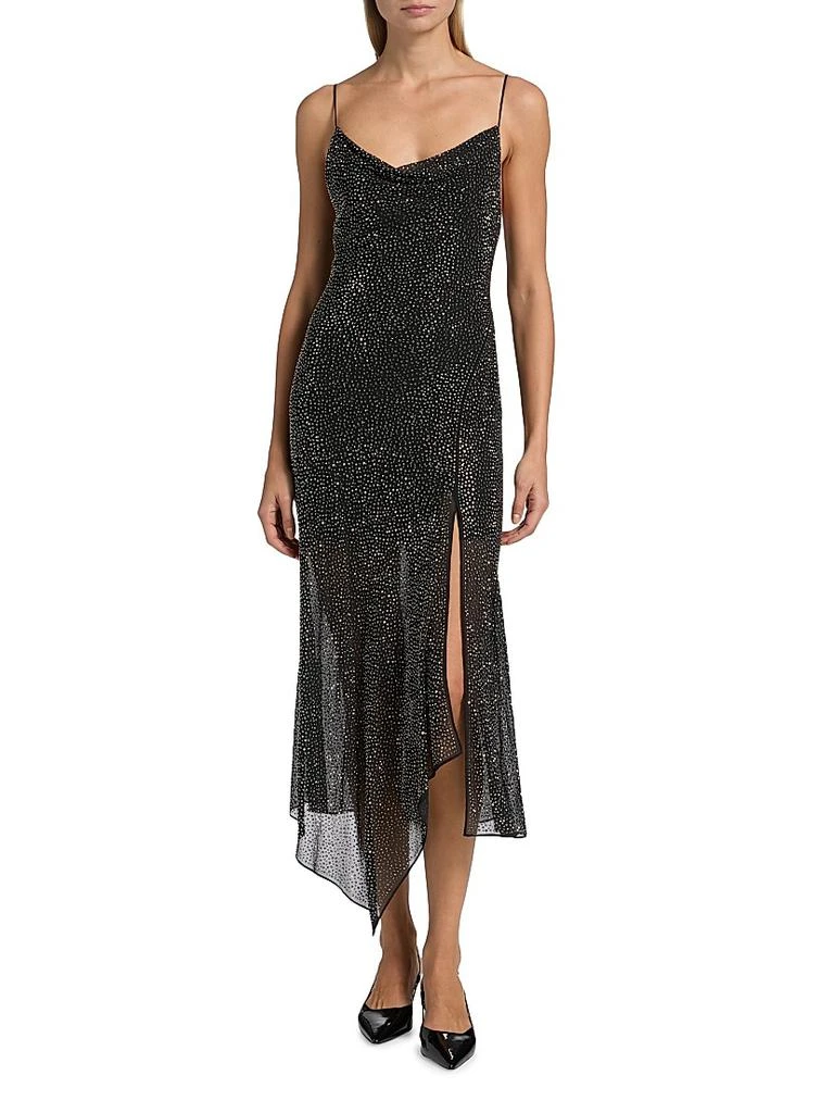 Alice + Olivia Harmony Embellished Asymmetric Midi-Dress 3