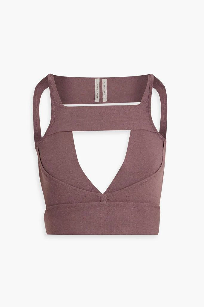 Rick Owens Sling cutout stretch-knit bra top 1