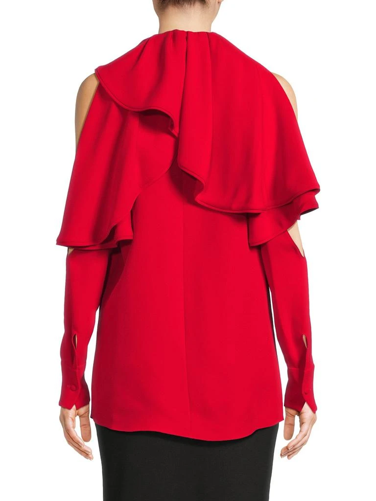 Valentino ​Cold-Shoulder Silk Top 3