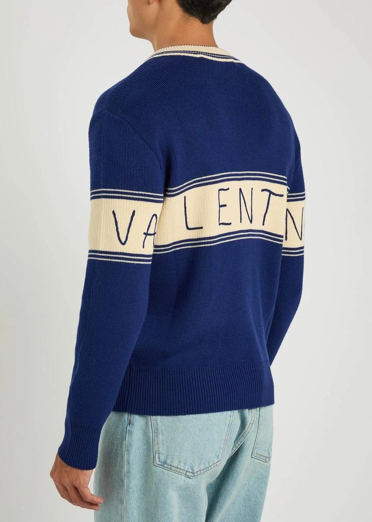 Valentino Logo-embroidered knit jumper 3