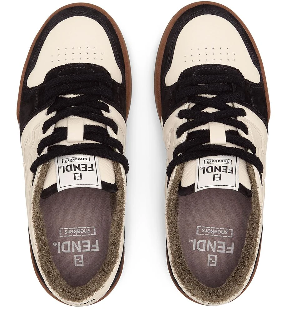 Fendi Fendi Match - White suede low top sneakers 5