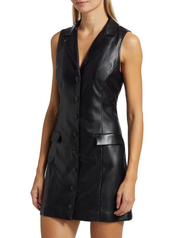 Paige Graciella Faux Leather Minidress 3