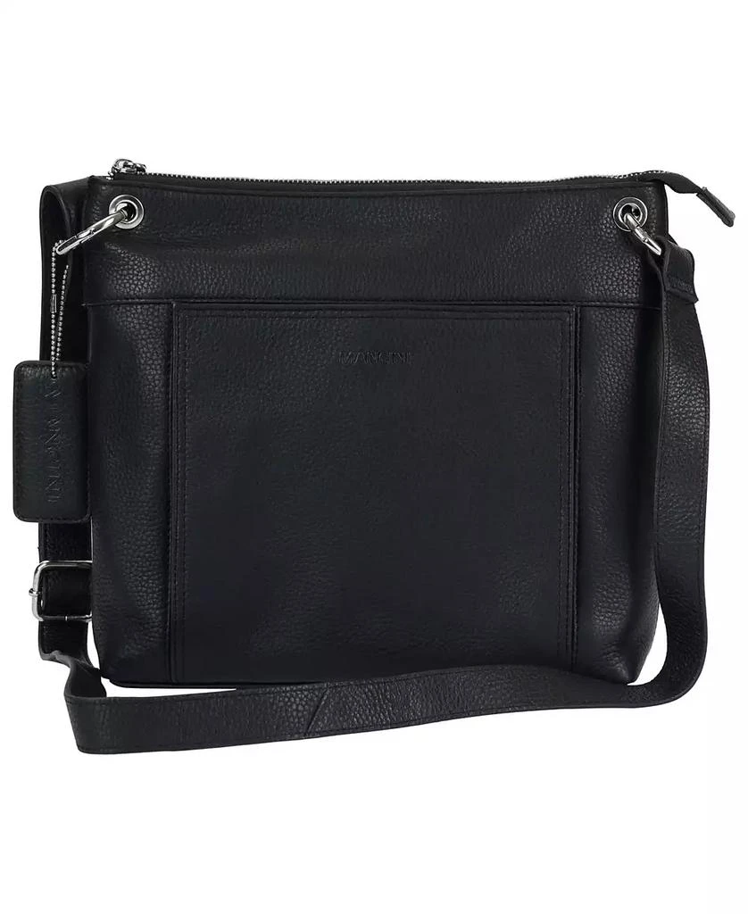 Mancini Leather Goods Pebble Trish Leather Crossbody Handbag with Organizer 7