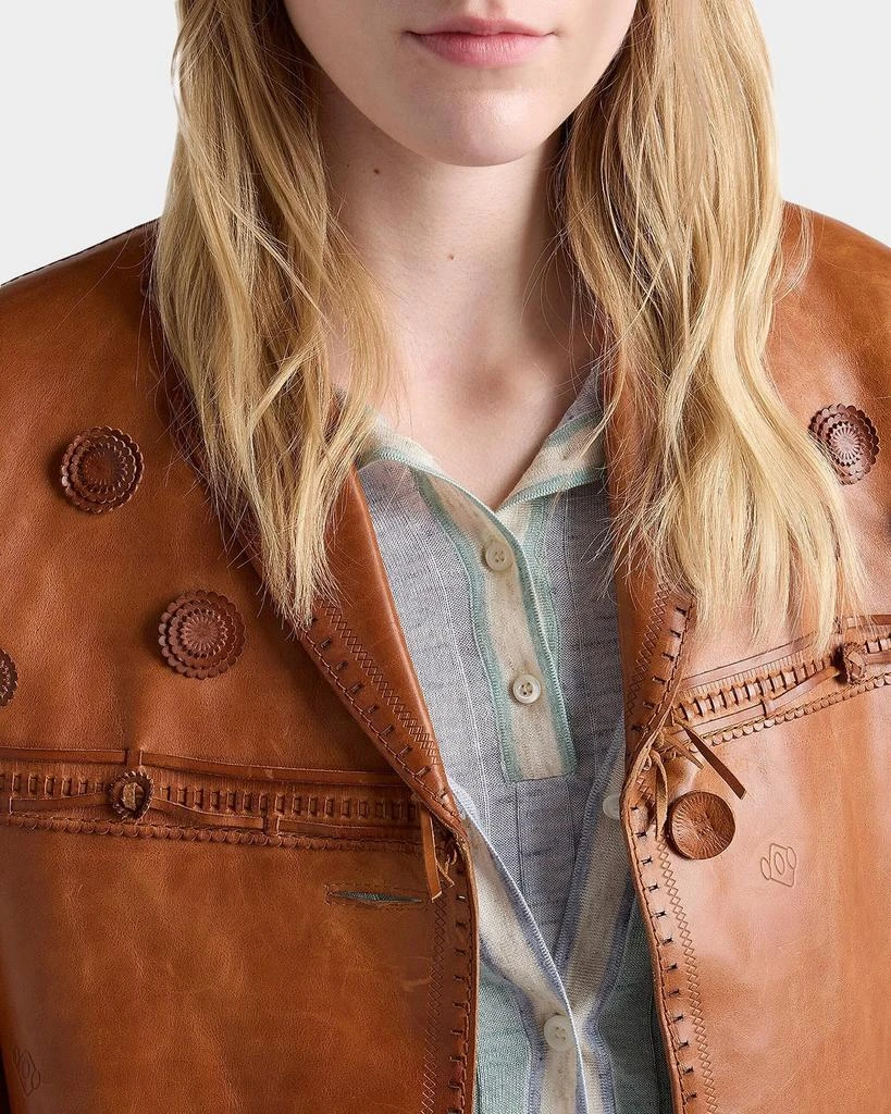 Prada Cashmere Silk Linen Rib Polo Sweater 5