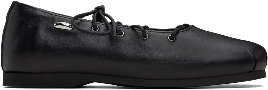 Our Legacy Black Laced Slip In Ballerina Flats 1
