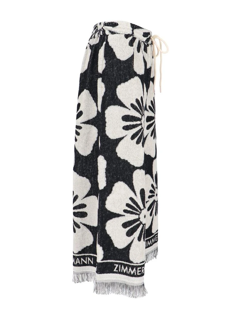 Zimmermann Zimmermann Halliday Logo Intarsia Fringed Hem Towelling Pants 3