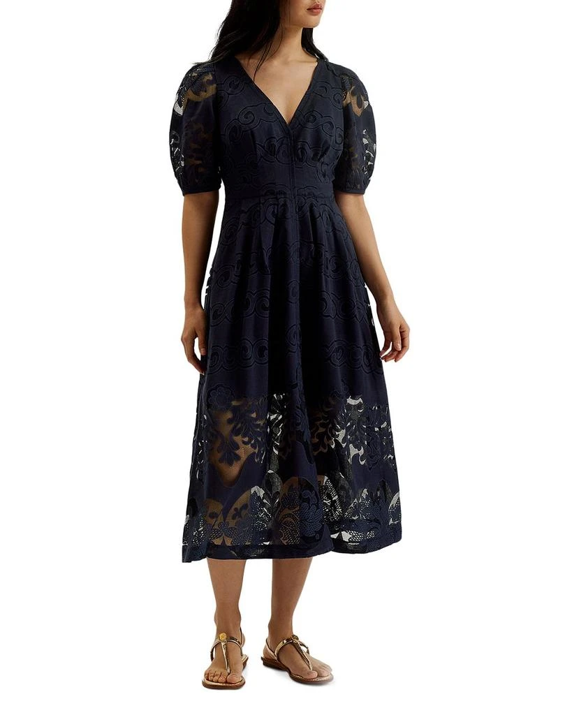 Ted Baker London Agnel Lace Midi Dress 8