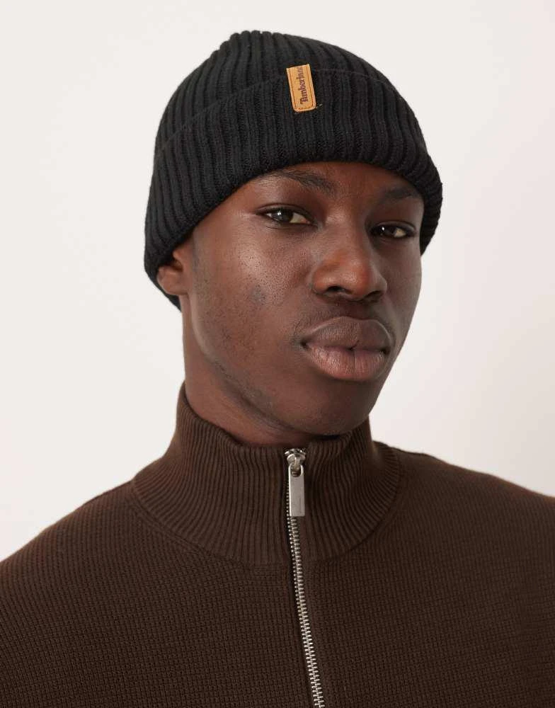 Timberland Timberland Rib knit beanie in black from ASOS