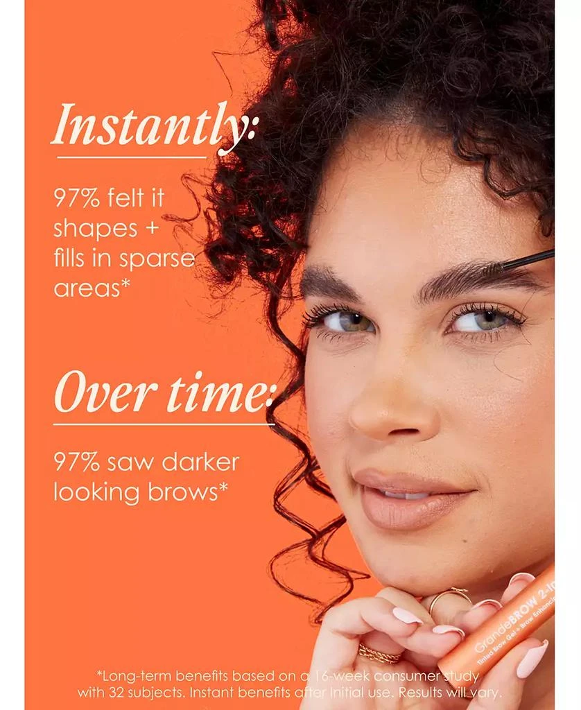 Grande Cosmetics Travel-Size GrandeBROW 2-In-1 Tinted Brow Gel + Brow Enhancing Serum, 0.02 oz. 11
