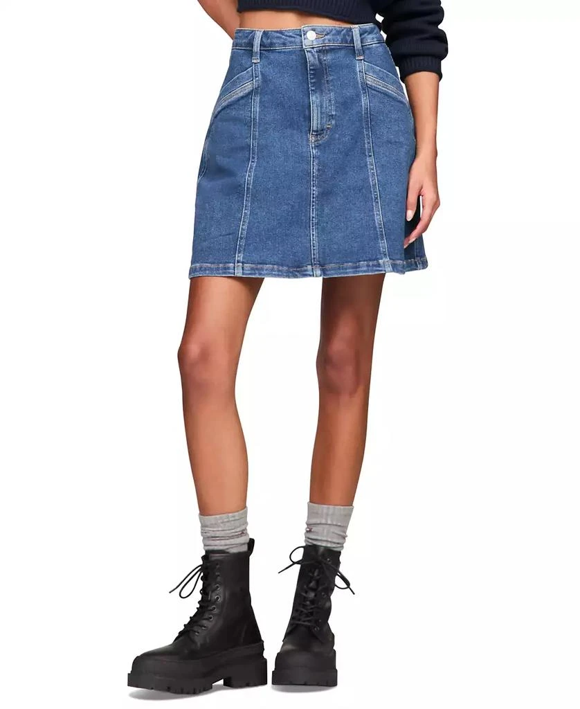 Tommy Jeans Women's A-Line Seam-Detail Denim Skirt 3