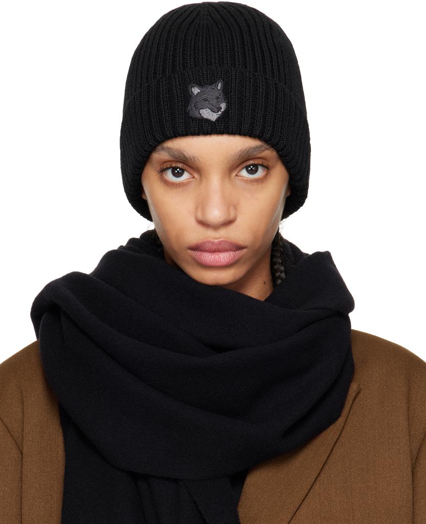 Maison Kitsune Bold Fox Head Leather Patch 6P Cap - Hats