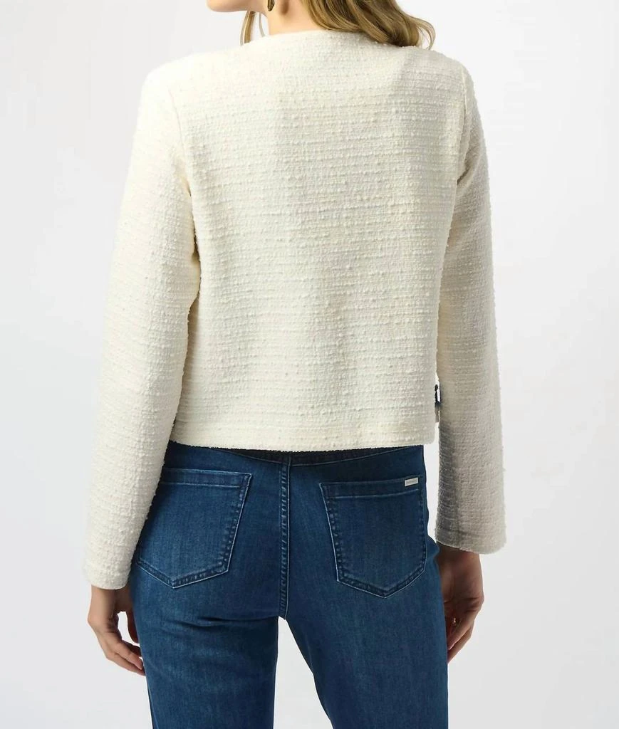 JOSEPH RIBKOFF Joseph Ribkoff - Denim Trim Textured Bouclé Jacket 2