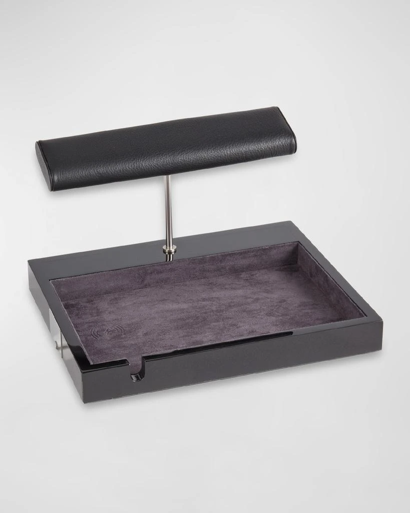 Bey-Berk Men's Jewelry Stand with Wireless Charger 1