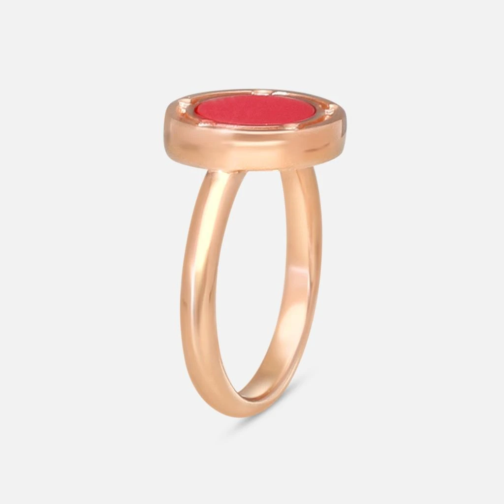 Damiani Damiani D. Side 18K Rose Gold Diamond 
Red Stone Statement Band Ring Sz. 6.25 20086727-copy 2