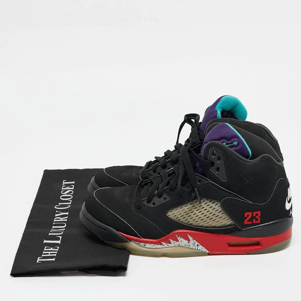 Jordan Jordan Black Nubuck Leather Air Jordan 5 Retro Supreme High Top Sneakers Size 40 9