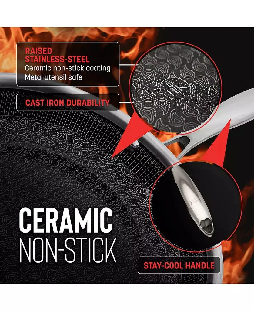 Hell's Kitchen Ceramic Hybrid 5-Pc. Nonstick  Cookware Set 3