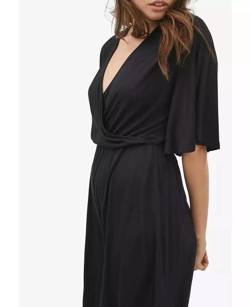 ellos Women's Flutter Sleeve Surplice Romper 2