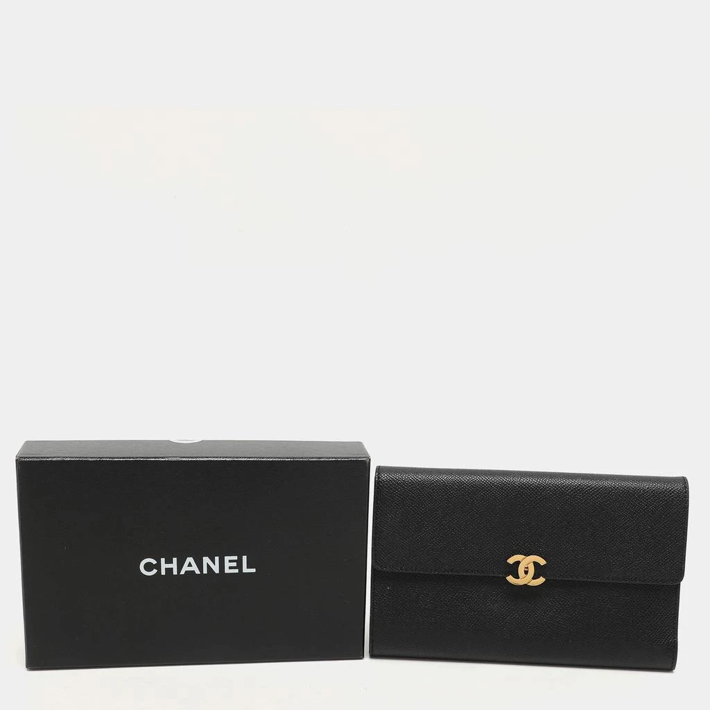 Chanel Chanel Black Leather Vintage CC Flap Wallet 8