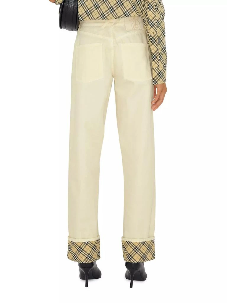 Burberry Check Mid-Rise Straight-Leg Jeans 5