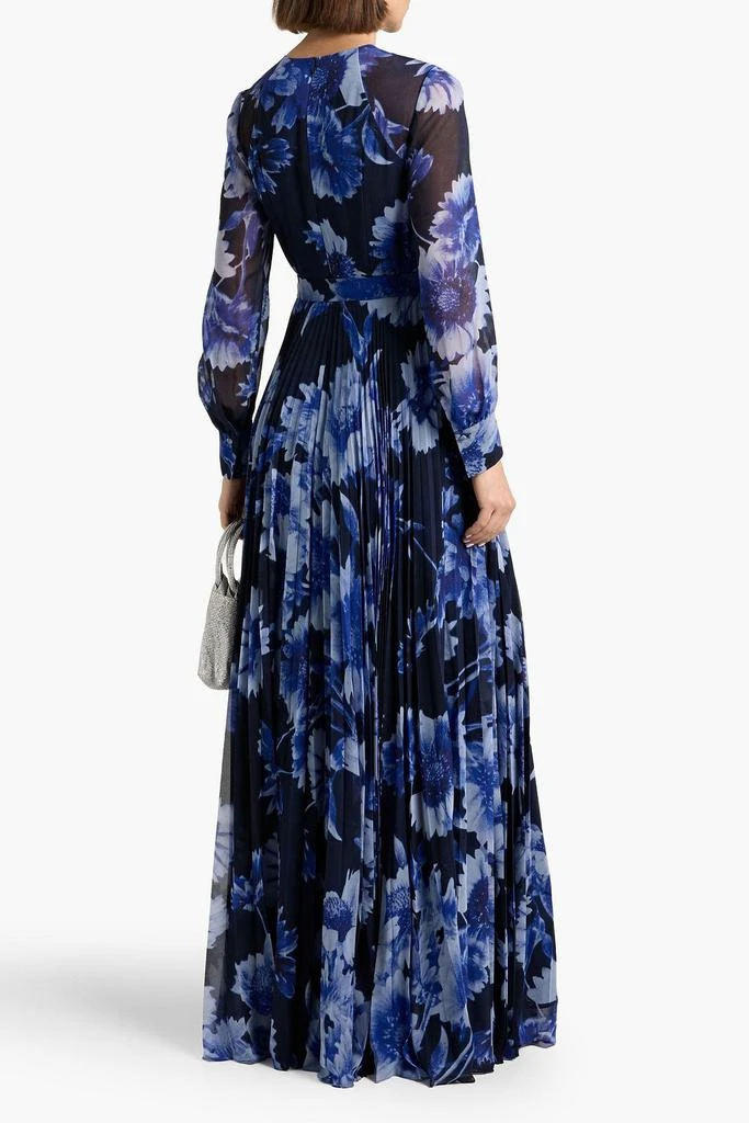 Erdem Pleated floral-print chiffon gown 3
