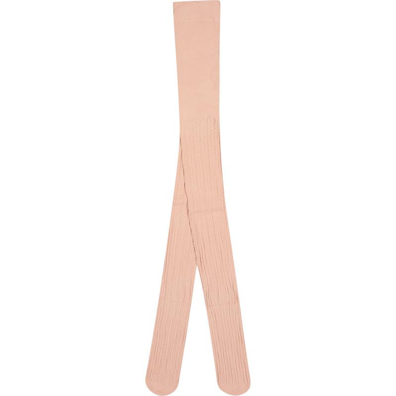 Abel & Lula Braided pattern tights in pale pink