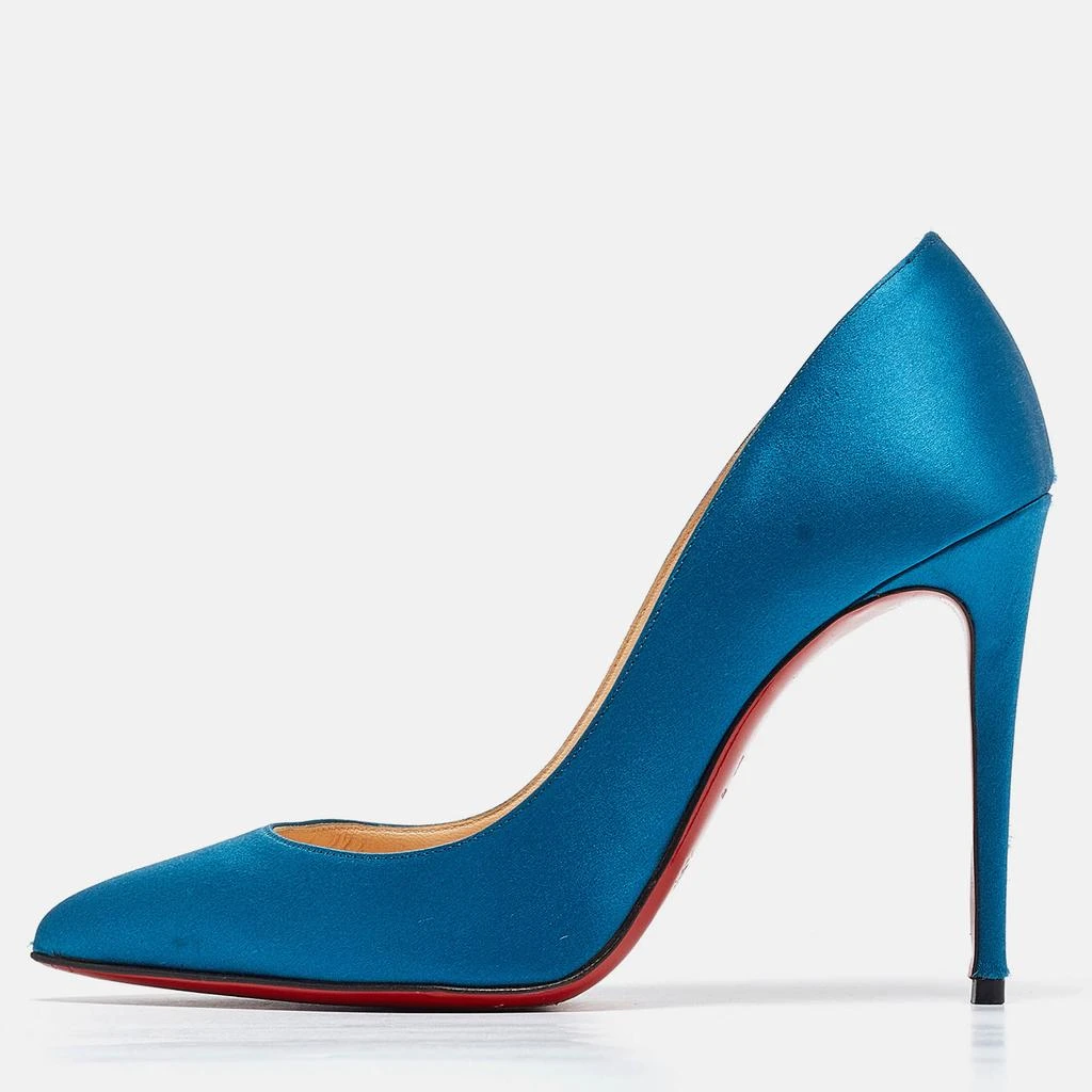 Christian Louboutin Christian Louboutin Blue Satin Pigalle Pumps Size 36.5 1