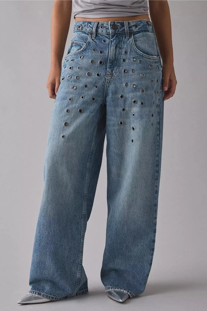 BDG BDG Jaya Studded Eyelet Cutout Baggy Boyfriend Jeans