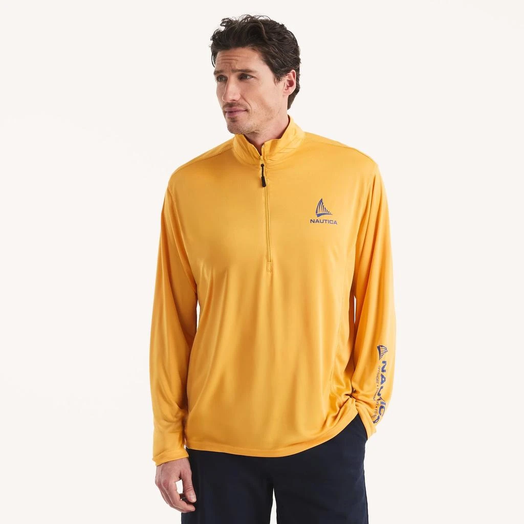 Nautica Mens  Otf Quarter-Zip Upf 50+ Pullover 1