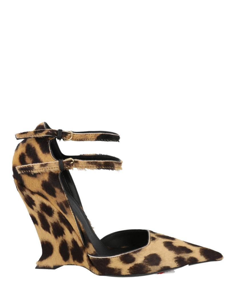Salvatore Ferragamo Vidya Suede Leopard Print Wedges