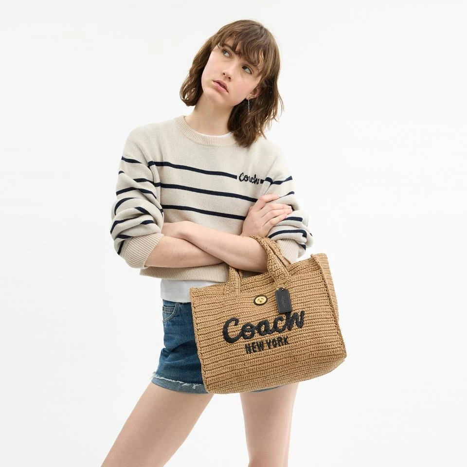 Coach Coach Straw Cargo Tote Bag 2
