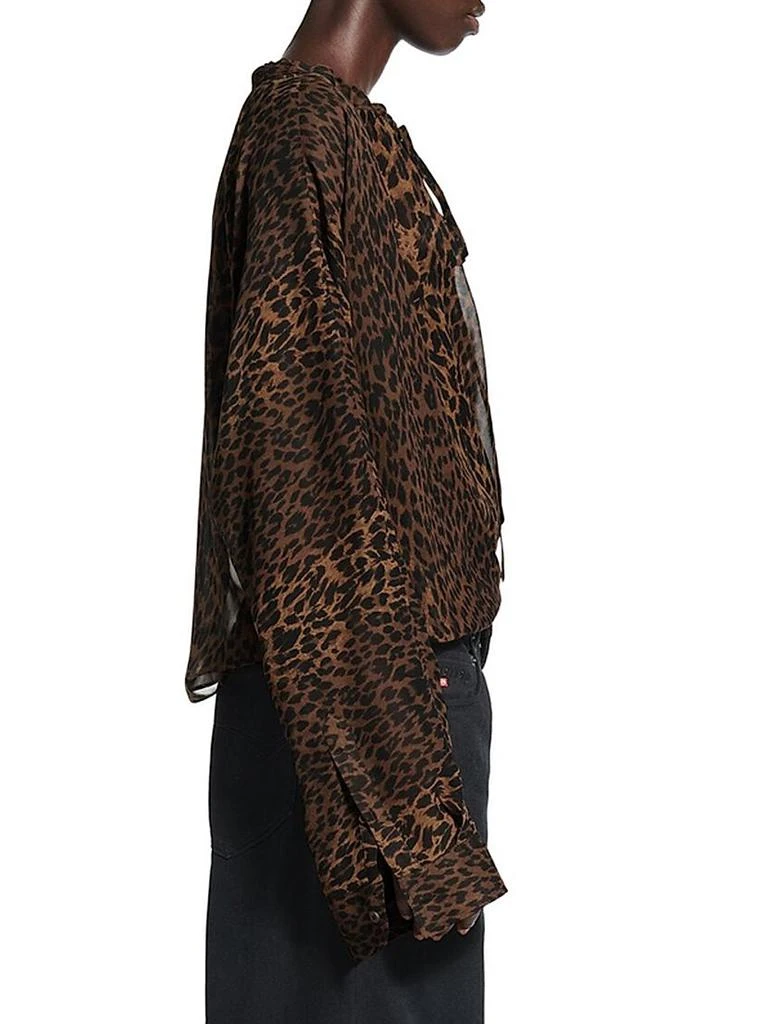 Balenciaga Leopard Minimal Blouse 5