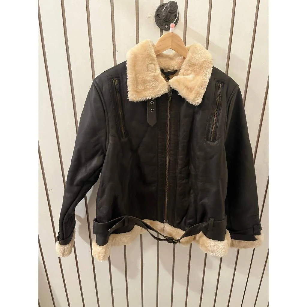 ANGEL Angel - Women
s Genuine Leather Sherling Jacket