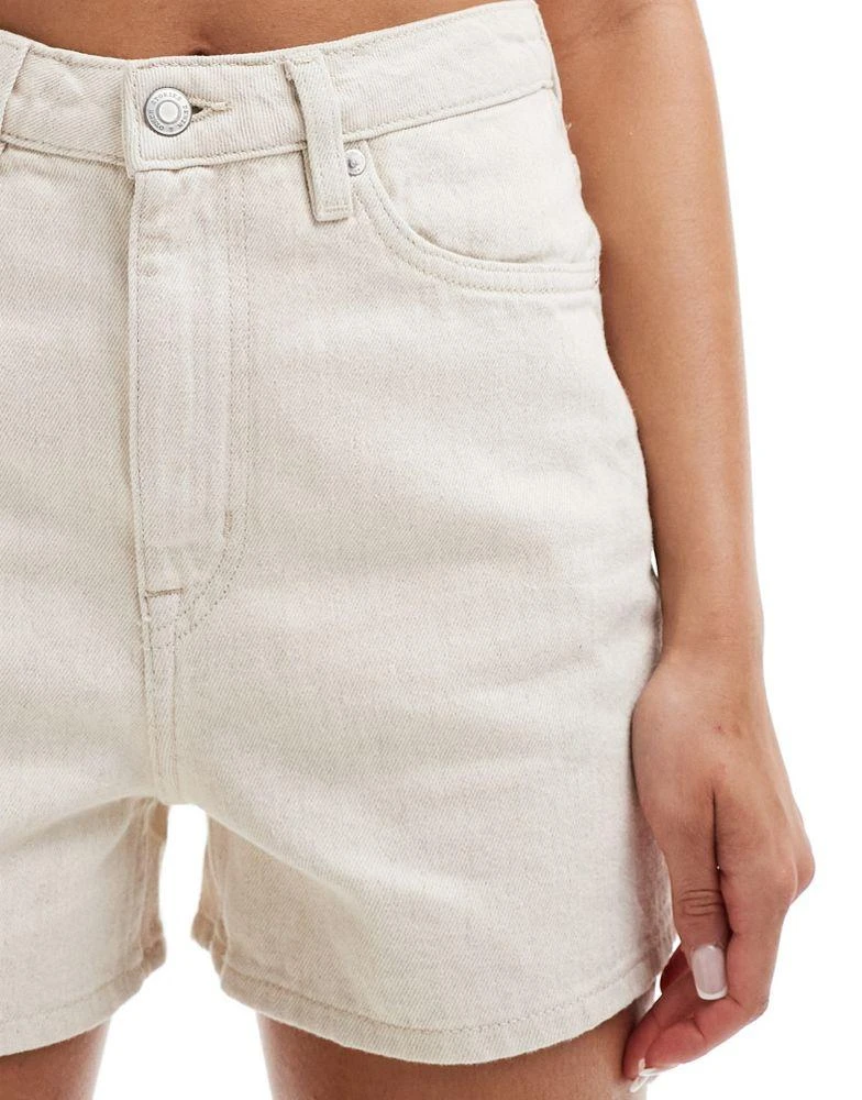 & Other Stories & Other Stories linen blend denim shorts in ecru 5