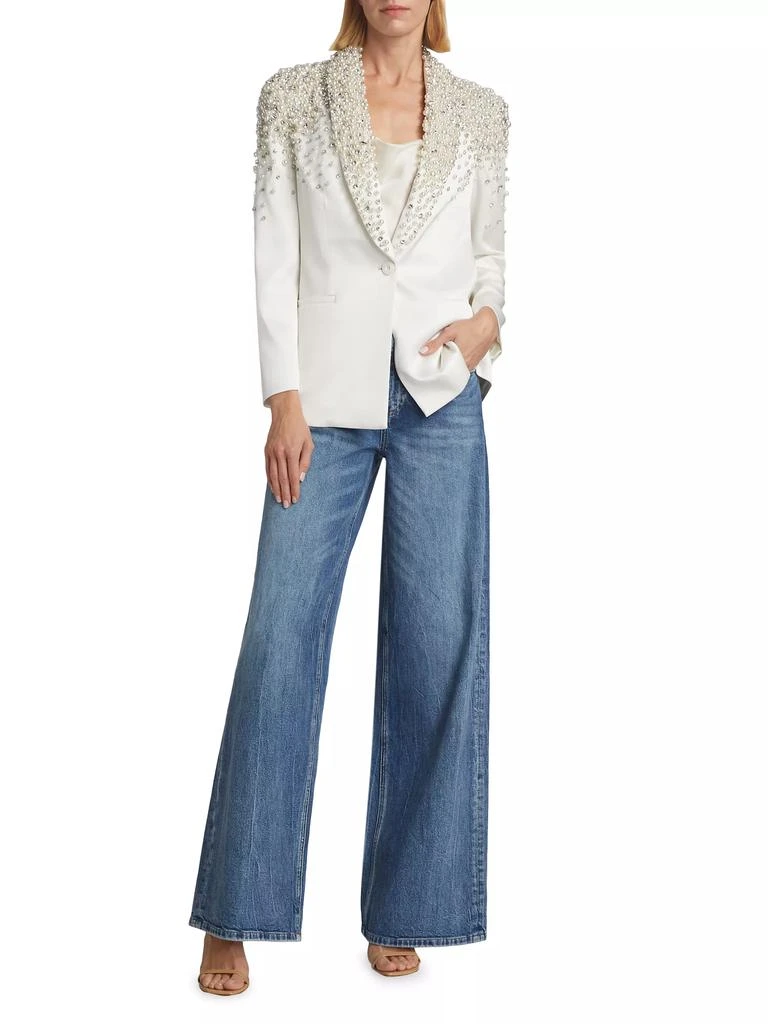 Alice + Olivia Ivan Faux Pearl & Crystal-Embellished Blazer 2