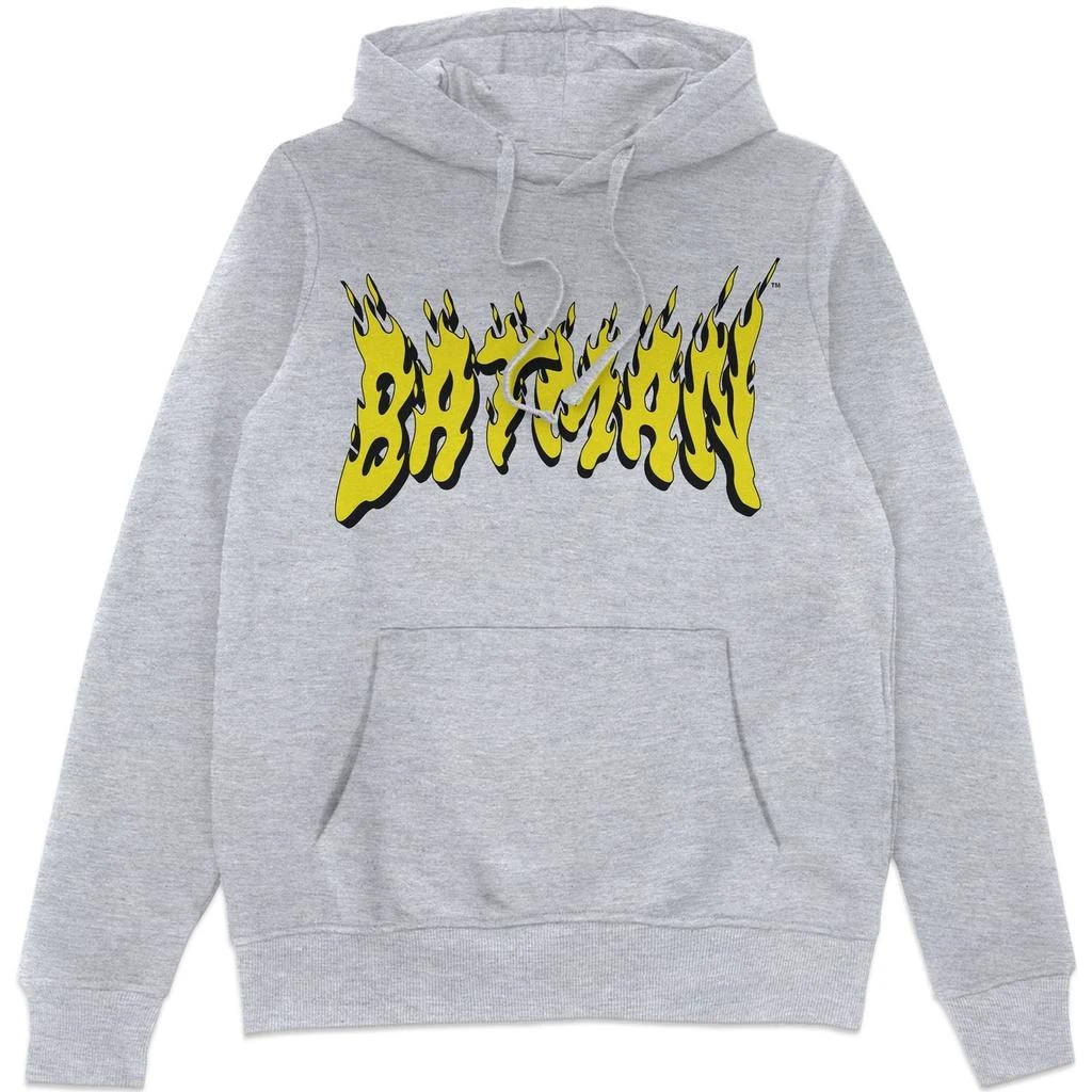 DC Comics DC Comics Batman Text Fire Hoodie - Grey 1