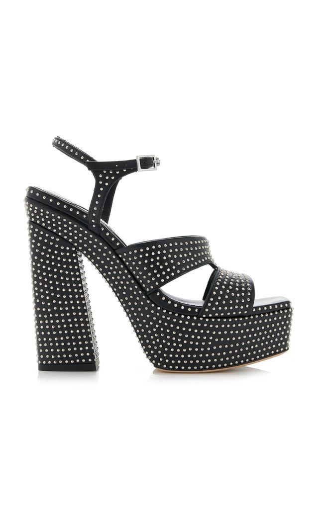 Jimmy Choo Jimmy Choo - Ellison Studded Leather Platform Sandals - Black - IT 38 - Moda Operandi