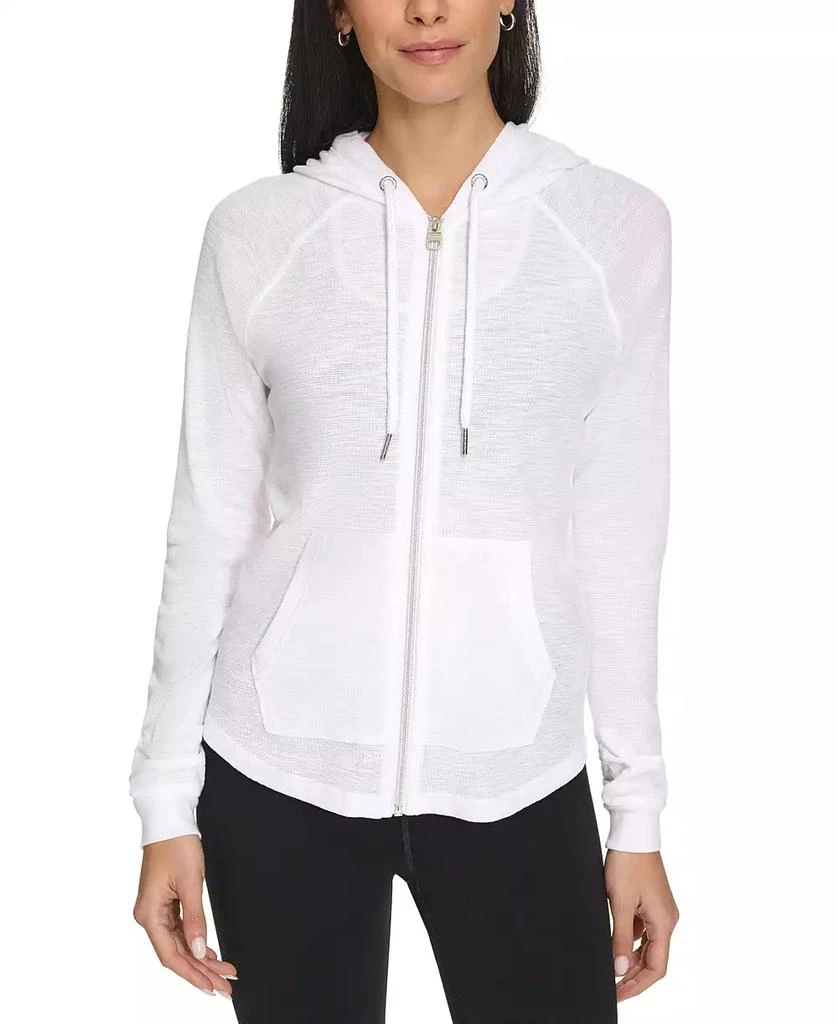 Calvin Klein Ruched-Sleeve Zip Hoodie 6