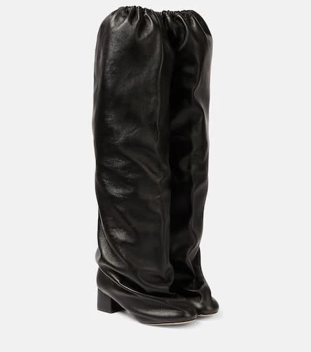Khaite Bowe leather over-the-knee boots 1