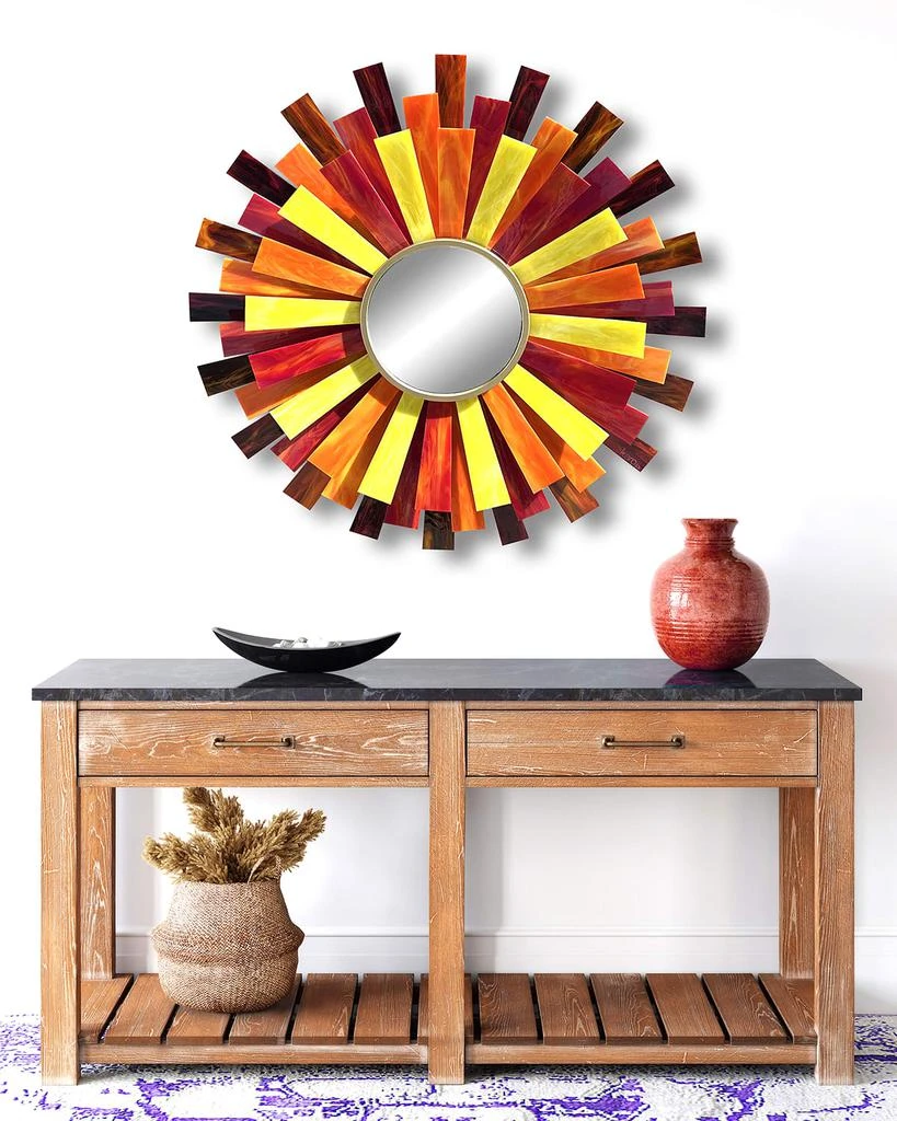 Karo Studios "Sunburst" Sculptural Wall Mirror - 37" 3