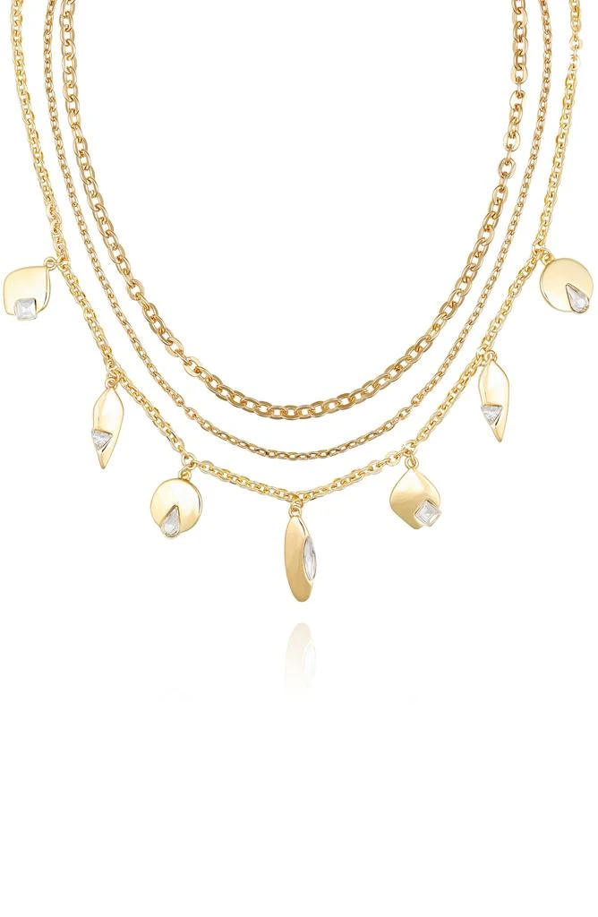 Vince Camuto Set of 3 Crystal Charm
Chain Necklaces