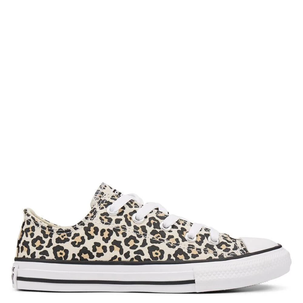 Converse Chuck Taylor All Star OX Kids' Leopard Low Top Sneakers 1